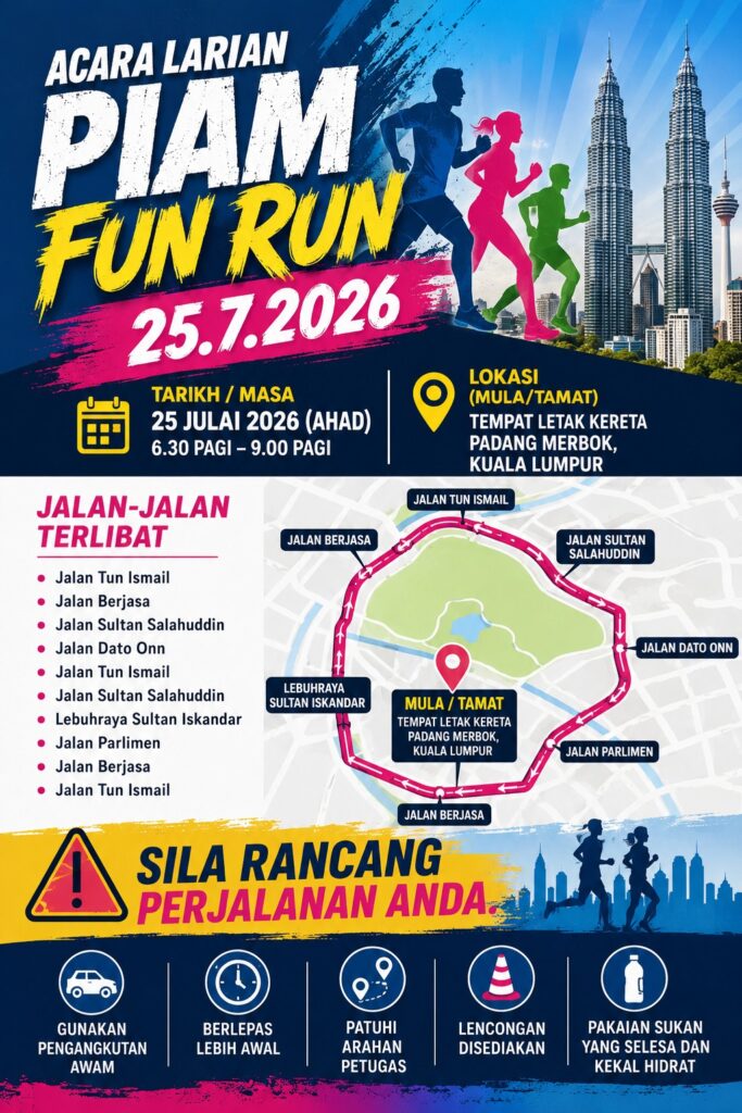 Acara Larian ‘PIAM Fun Run’ 25.7.2026