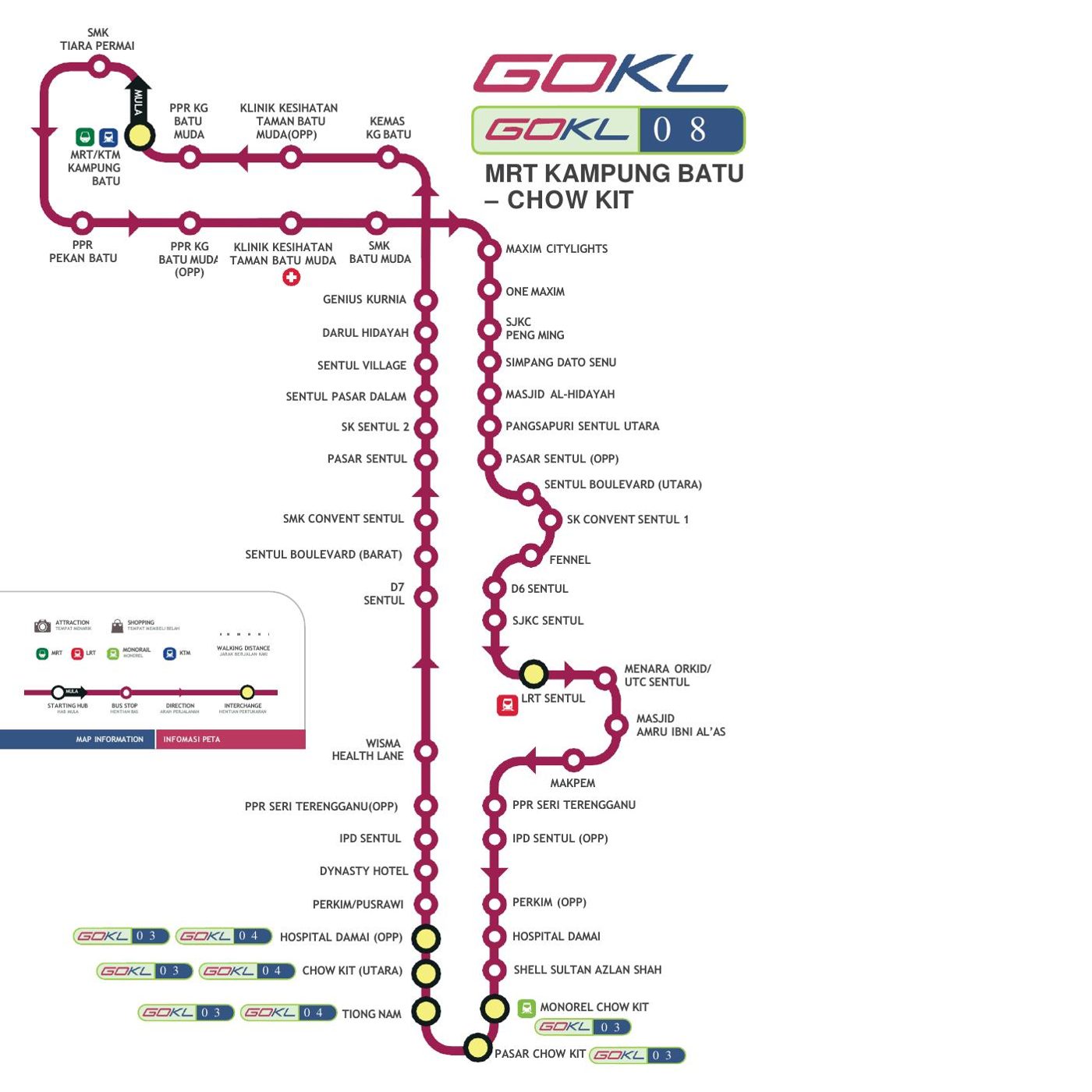 GOKL 08 route map
