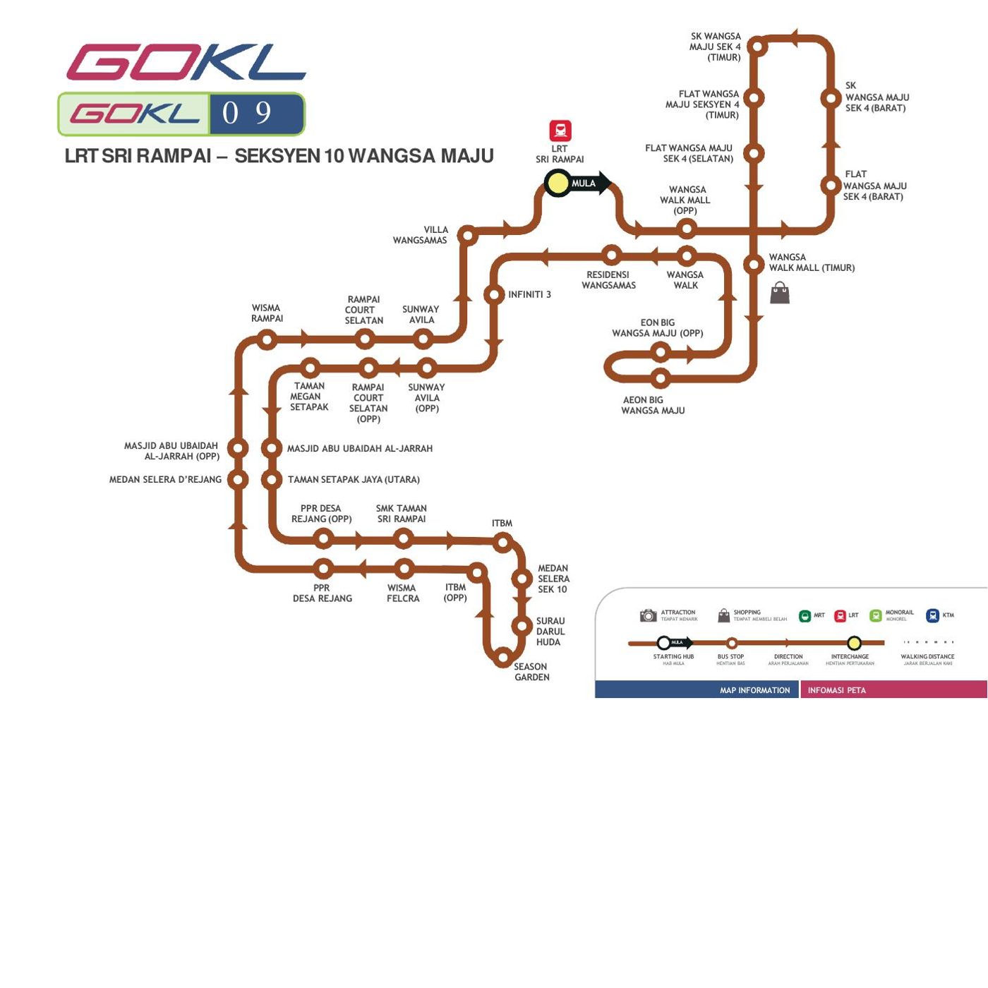 GOKL 09 route map