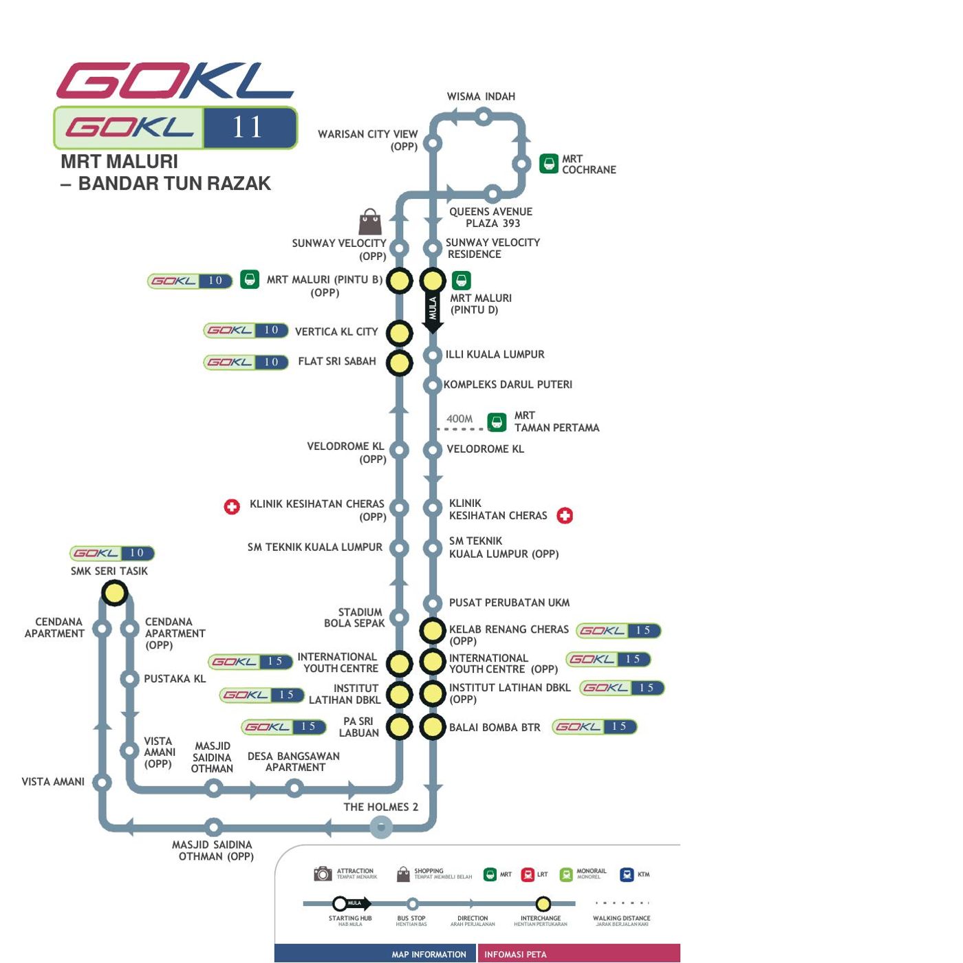 GOKL 11 route map