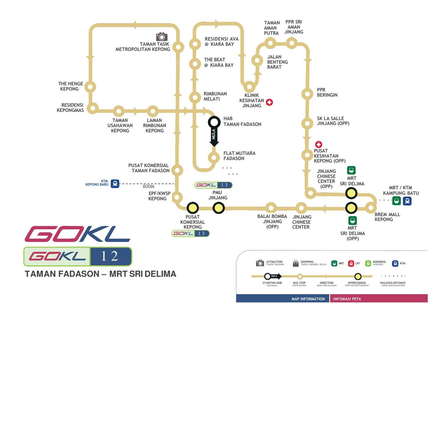 GOKL 12 route map