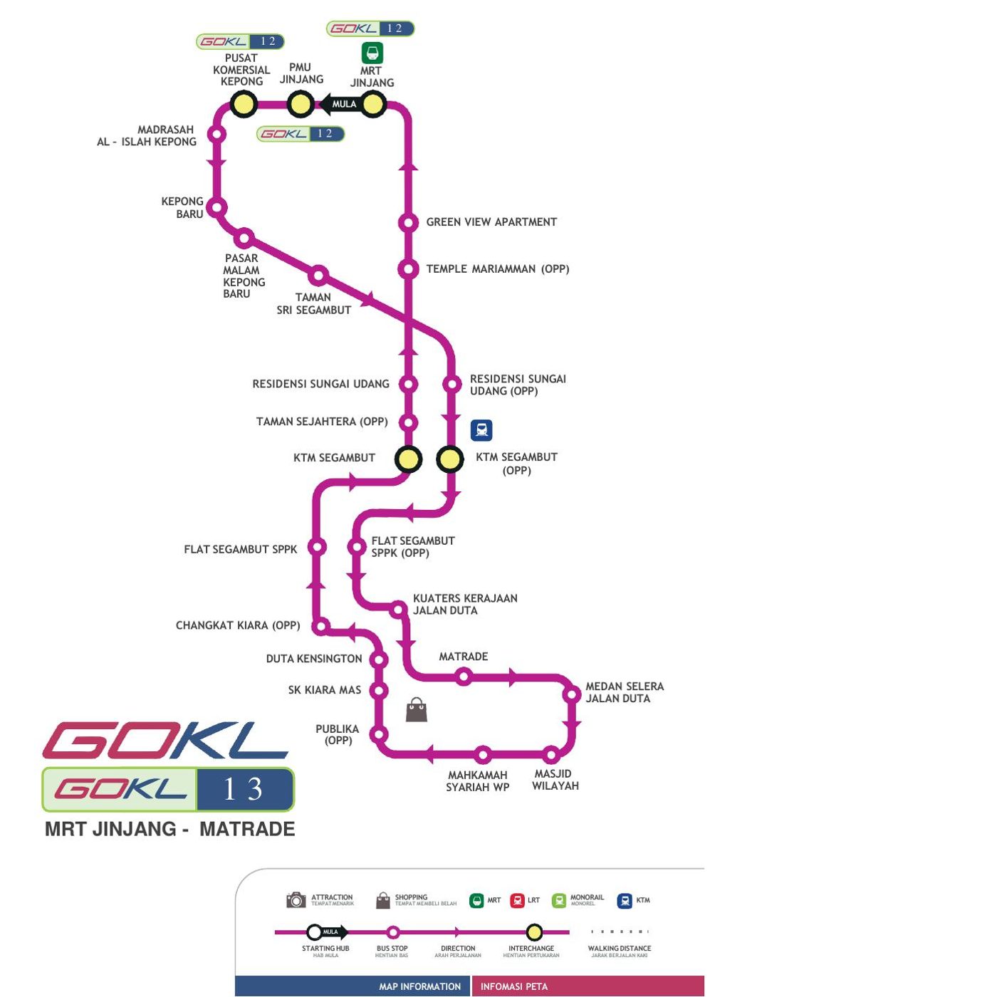GOKL 13 route map