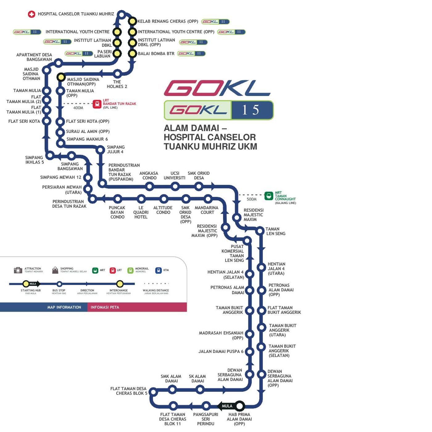 GOKL 15 route map